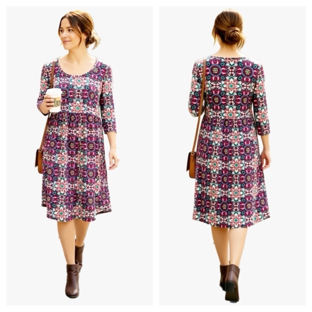 Uncle Frank Mandala Kaleidoscope Print Dress